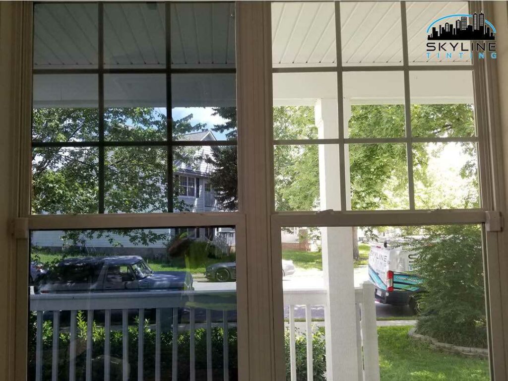 comparison before/after residential window tint installation 3M Affinity 15