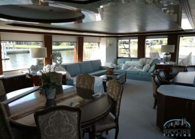 interior of yacht with 3M Prestige 70 film installed
