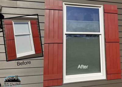 comparison before/after of a window with 3M Ceramic window tint