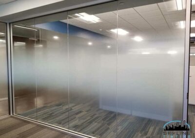 3M Fasara Cloud decorative film installed on glass office walls