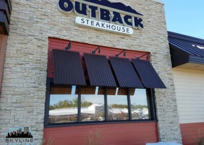 outback steakhouse windows with very light window tint installed