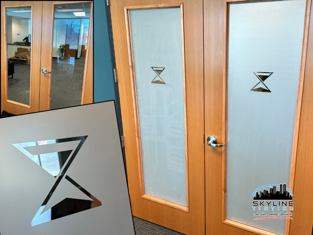 office-doors-with-frost-privacy-film-installed-before-and-after