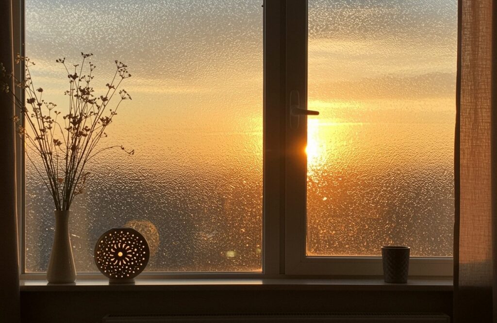IndoorPhotoOfHomeWindowWithDecorativeTintInstalled • Skyline Tinting LLC