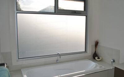 Frosted Bathroom Window Films Allow Privacy While Keeping Natural Light